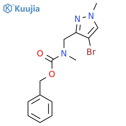 benzyl N-[(4-bromo-1-methyl-1H-pyrazol-3-yl)methyl]-N-methylcarbamate structure