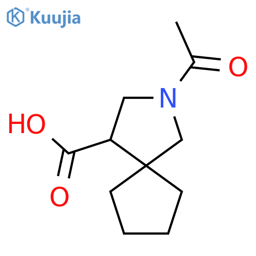 2-acetyl-2-azaspiro4.4nonane-4-carboxylic acid structure