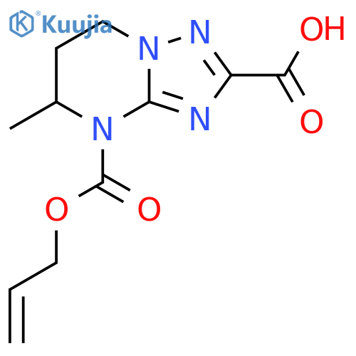 5-methyl-4-(prop-2-en-1-yloxy)carbonyl-4H,5H,6H,7H-1,2,4triazolo1,5-apyrimidine-2-carboxylic acid structure