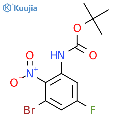 tert-butyl N-(3-bromo-5-fluoro-2-nitrophenyl)carbamate structure