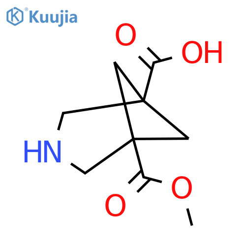5-(methoxycarbonyl)-3-azabicyclo3.1.1heptane-1-carboxylic acid structure