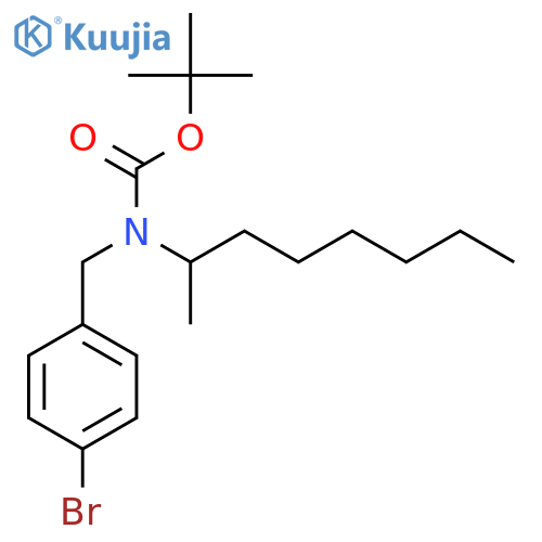 tert-butyl N-(4-bromophenyl)methyl-N-(octan-2-yl)carbamate structure