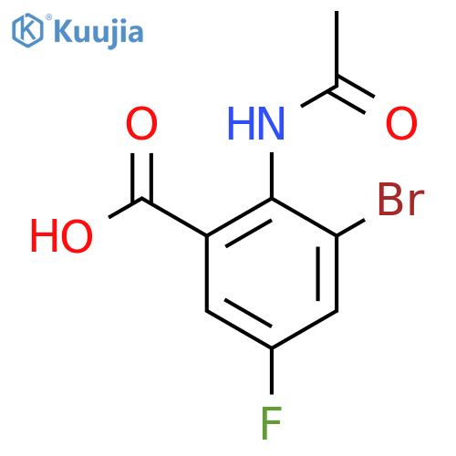 3-Bromo-2-acetamido-5-fluorobenzoic acid structure