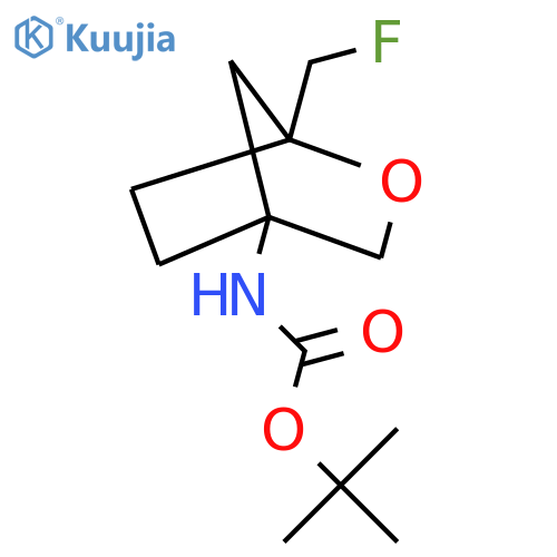 tert-butyl N-1-(fluoromethyl)-2-oxabicyclo2.2.1heptan-4-ylcarbamate structure