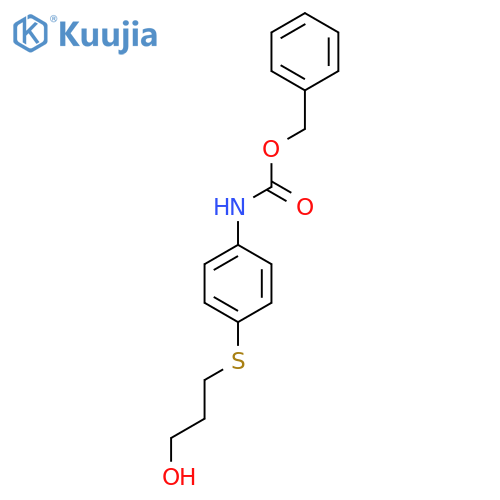 benzyl N-{4-(3-hydroxypropyl)sulfanylphenyl}carbamate structure