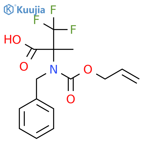 2-{benzyl(prop-2-en-1-yloxy)carbonylamino}-3,3,3-trifluoro-2-methylpropanoic acid structure