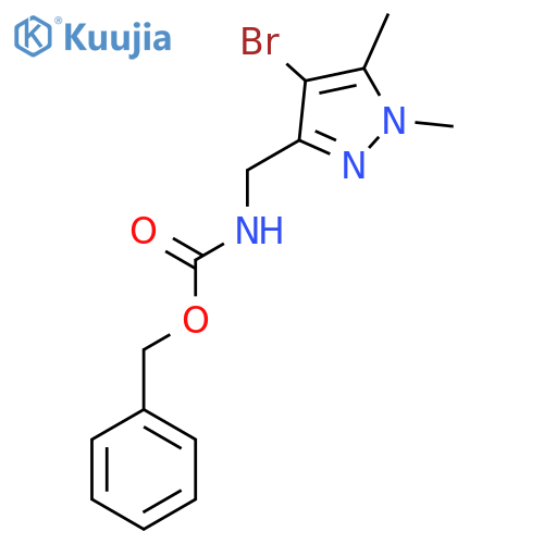 benzyl N-(4-bromo-1,5-dimethyl-1H-pyrazol-3-yl)methylcarbamate structure