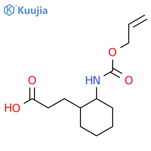 3-(2-{(prop-2-en-1-yloxy)carbonylamino}cyclohexyl)propanoic acid structure