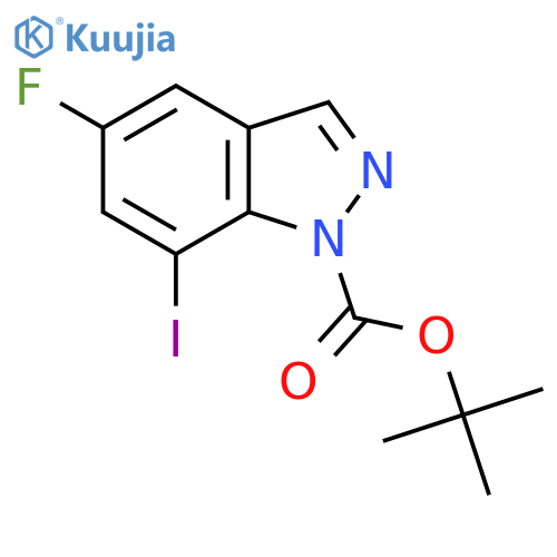 tert-butyl 5-fluoro-7-iodo-1H-indazole-1-carboxylate structure