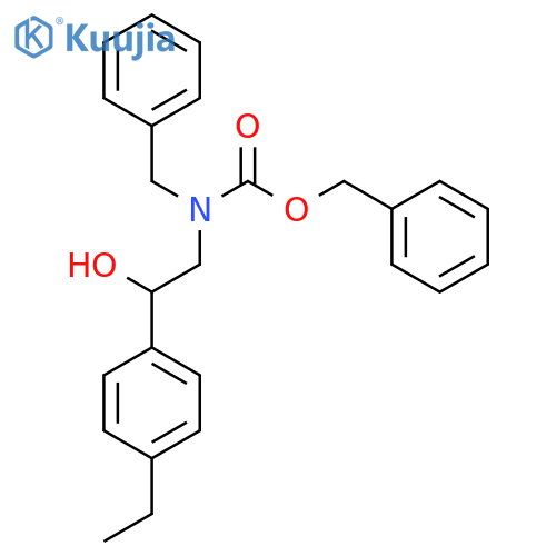 benzyl N-benzyl-N-2-(4-ethylphenyl)-2-hydroxyethylcarbamate structure