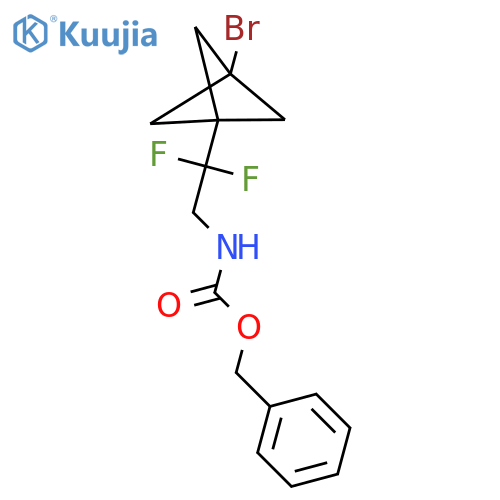 benzyl N-(2-{3-bromobicyclo1.1.1pentan-1-yl}-2,2-difluoroethyl)carbamate structure