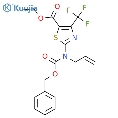 ethyl 2-{(benzyloxy)carbonyl(prop-2-en-1-yl)amino}-4-(trifluoromethyl)-1,3-thiazole-5-carboxylate structure