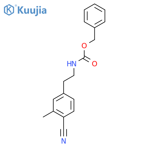 benzyl N-2-(4-cyano-3-methylphenyl)ethylcarbamate structure