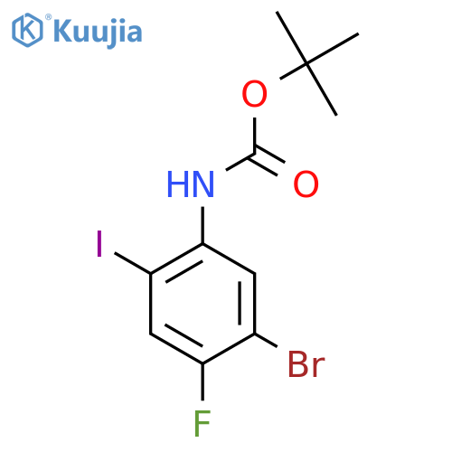 tert-butyl N-(5-bromo-4-fluoro-2-iodophenyl)carbamate structure