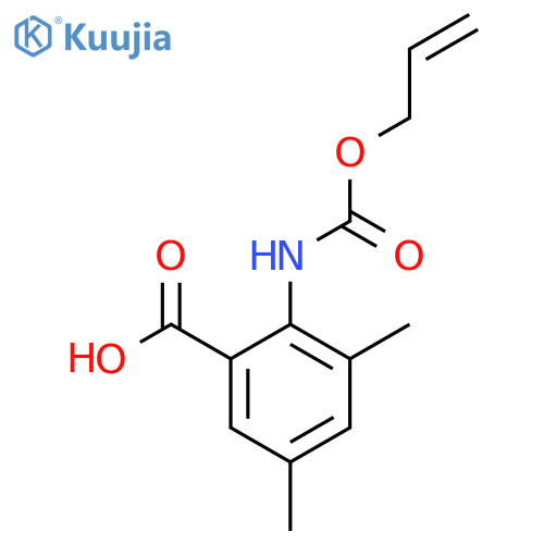 3,5-Dimethyl-2-{[(prop-2-en-1-yloxy)carbonyl]amino}benzoic acid structure