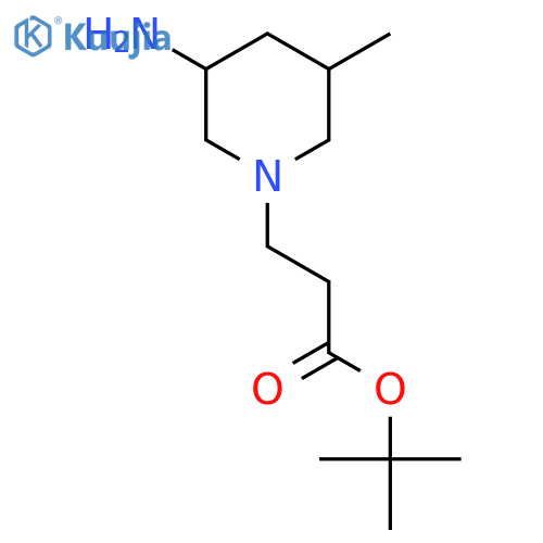 Tert-butyl 3-(3-amino-5-methylpiperidin-1-yl)propanoate structure