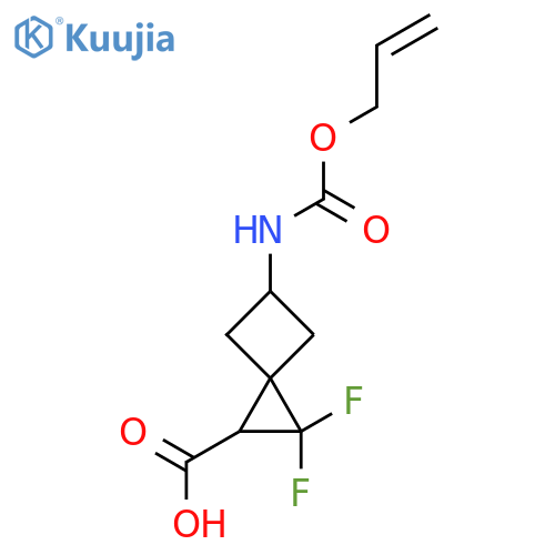 2,2-difluoro-5-{(prop-2-en-1-yloxy)carbonylamino}spiro2.3hexane-1-carboxylic acid structure