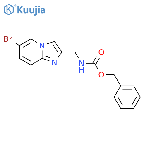 benzyl N-({6-bromoimidazo1,2-apyridin-2-yl}methyl)carbamate structure