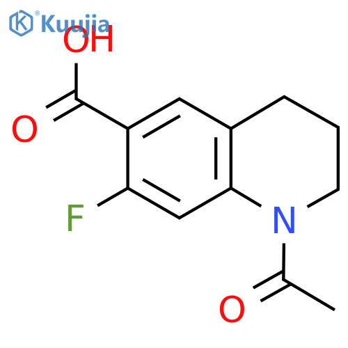 1-Acetyl-7-fluoro-1,2,3,4-tetrahydroquinoline-6-carboxylic acid structure