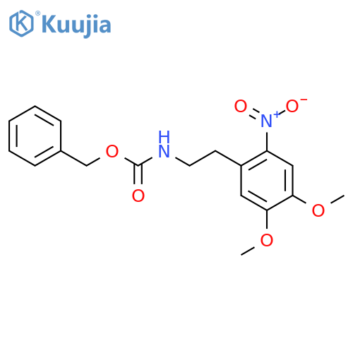 benzyl N-2-(4,5-dimethoxy-2-nitrophenyl)ethylcarbamate structure