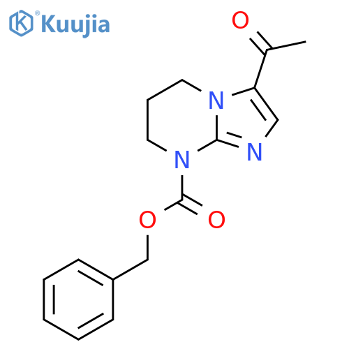 benzyl 3-acetyl-5H,6H,7H,8H-imidazo1,2-apyrimidine-8-carboxylate structure