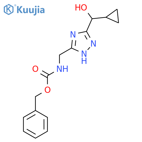 benzyl N-({3-cyclopropyl(hydroxy)methyl-1H-1,2,4-triazol-5-yl}methyl)carbamate structure