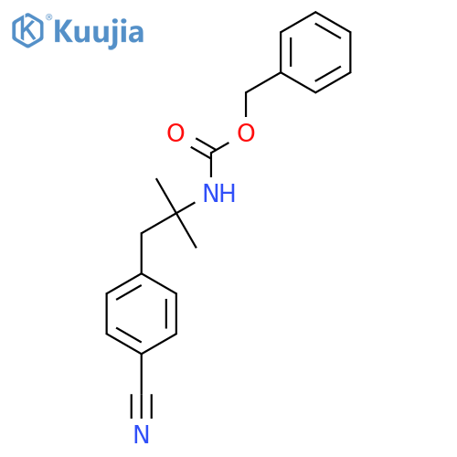 benzyl N-1-(4-cyanophenyl)-2-methylpropan-2-ylcarbamate structure