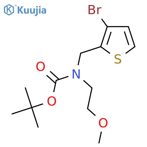 tert-butyl N-(3-bromothiophen-2-yl)methyl-N-(2-methoxyethyl)carbamate structure