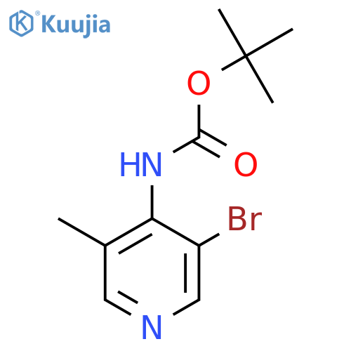tert-butyl N-(3-bromo-5-methylpyridin-4-yl)carbamate structure