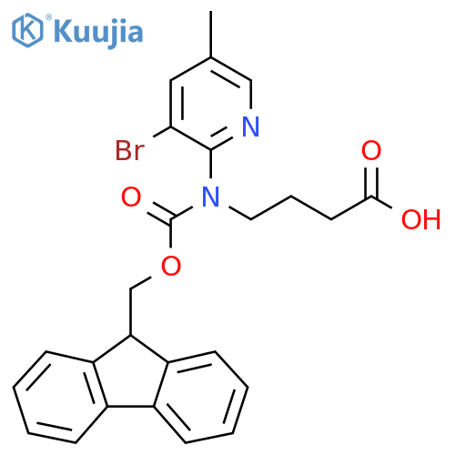 4-(3-bromo-5-methylpyridin-2-yl)({(9H-fluoren-9-yl)methoxycarbonyl})aminobutanoic acid structure