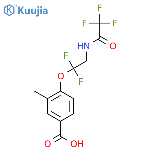4-1,1-difluoro-2-(2,2,2-trifluoroacetamido)ethoxy-3-methylbenzoic acid structure
