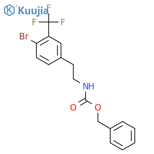 benzyl N-{2-4-bromo-3-(trifluoromethyl)phenylethyl}carbamate structure