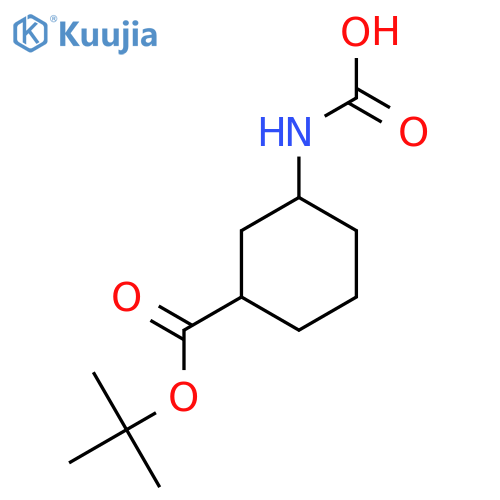 {3-(tert-butoxy)carbonylcyclohexyl}carbamic acid structure