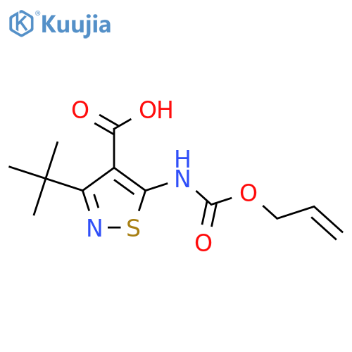 3-tert-butyl-5-{(prop-2-en-1-yloxy)carbonylamino}-1,2-thiazole-4-carboxylic acid structure
