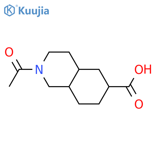 2-Acetyl-decahydroisoquinoline-6-carboxylic acid structure