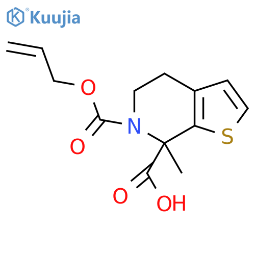 7-methyl-6-[(prop-2-en-1-yloxy)carbonyl]-4H,5H,6H,7H-thieno[2,3-c]pyridine-7-carboxylic acid structure