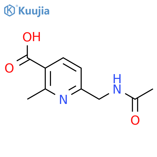 6-(Acetamidomethyl)-2-methylpyridine-3-carboxylic acid structure