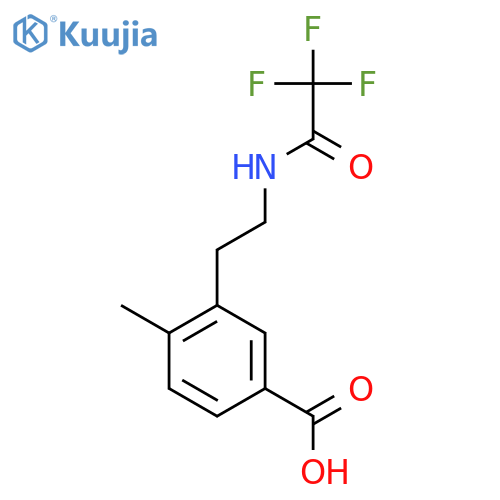 4-Methyl-3-[2-(2,2,2-trifluoroacetamido)ethyl]benzoic acid structure