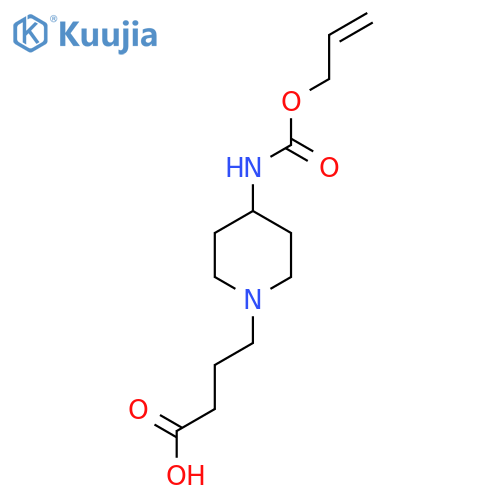 4-(4-{(prop-2-en-1-yloxy)carbonylamino}piperidin-1-yl)butanoic acid structure