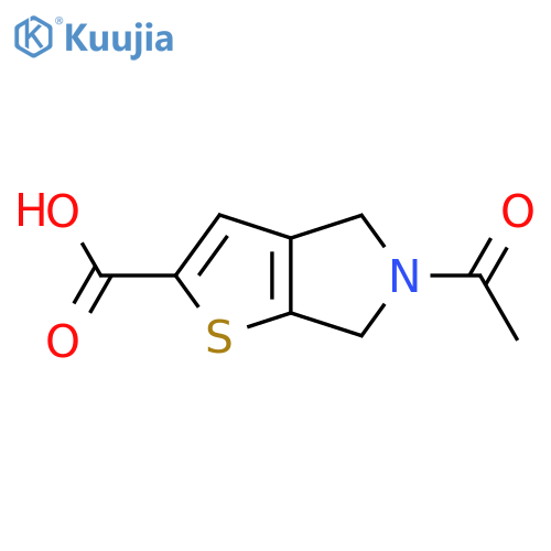 5-acetyl-4H,5H,6H-thieno2,3-cpyrrole-2-carboxylic acid structure
