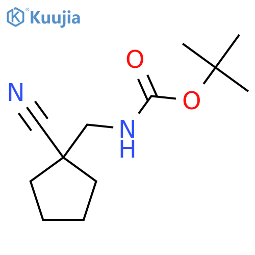 tert-butyl N-[(1-cyanocyclopentyl)methyl]carbamate structure