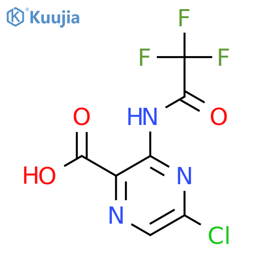 5-Chloro-3-(2,2,2-trifluoroacetamido)pyrazine-2-carboxylic acid structure