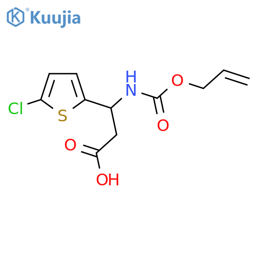 3-(5-chlorothiophen-2-yl)-3-{(prop-2-en-1-yloxy)carbonylamino}propanoic acid structure
