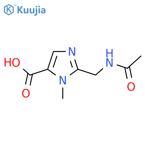 2-(acetamidomethyl)-1-methyl-1H-imidazole-5-carboxylic acid structure