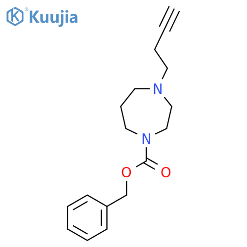 Benzyl 4-(but-3-yn-1-yl)-1,4-diazepane-1-carboxylate structure