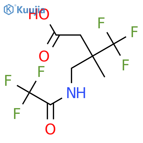 4,4,4-Trifluoro-3-methyl-3-[(trifluoroacetamido)methyl]butanoic acid structure