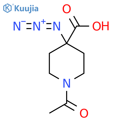 1-Acetyl-4-azidopiperidine-4-carboxylic acid structure