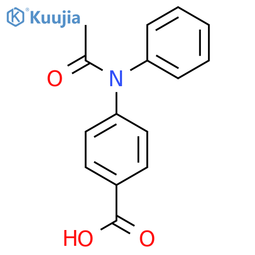 4-(N-phenylacetamido)benzoic acid structure