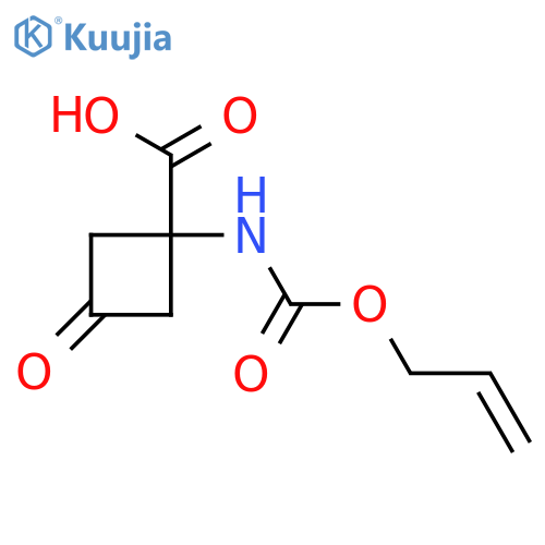 3-oxo-1-{(prop-2-en-1-yloxy)carbonylamino}cyclobutane-1-carboxylic acid structure