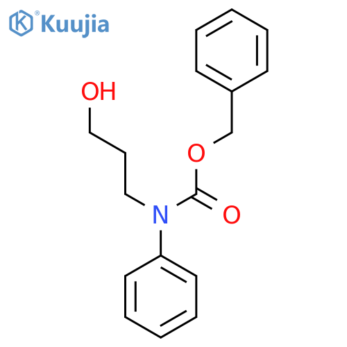 benzyl N-(3-hydroxypropyl)-N-phenylcarbamate structure